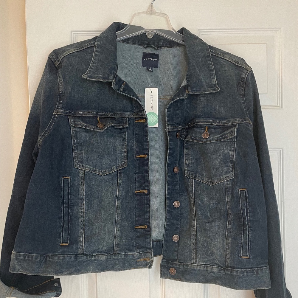 Stitch Fix Just USA denim jean jacket size 3X - New with tags